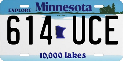 MN license plate 614UCE