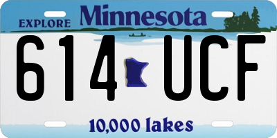 MN license plate 614UCF