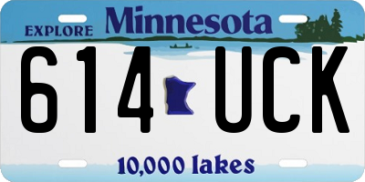 MN license plate 614UCK