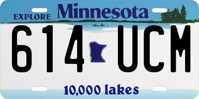 MN license plate 614UCM
