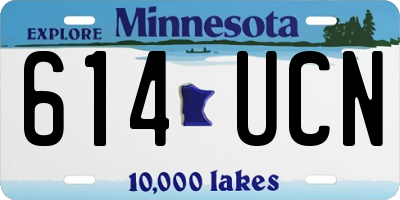 MN license plate 614UCN
