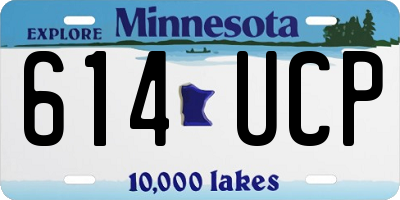 MN license plate 614UCP