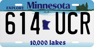 MN license plate 614UCR