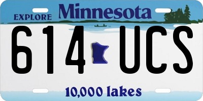 MN license plate 614UCS