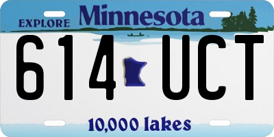 MN license plate 614UCT