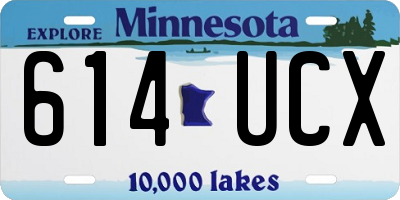 MN license plate 614UCX