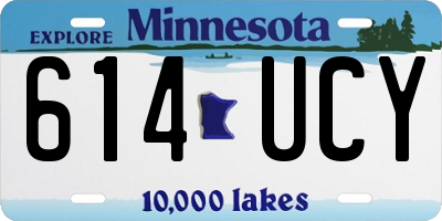 MN license plate 614UCY