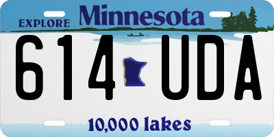 MN license plate 614UDA
