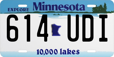 MN license plate 614UDI