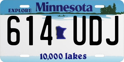 MN license plate 614UDJ
