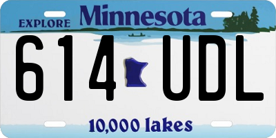 MN license plate 614UDL