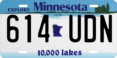 MN license plate 614UDN