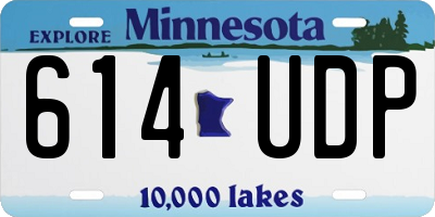 MN license plate 614UDP