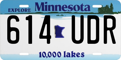MN license plate 614UDR