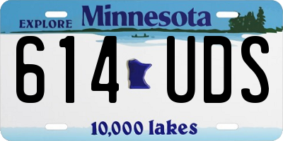 MN license plate 614UDS