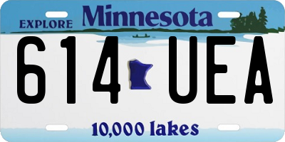 MN license plate 614UEA