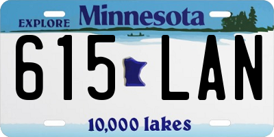 MN license plate 615LAN