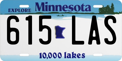 MN license plate 615LAS