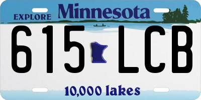 MN license plate 615LCB