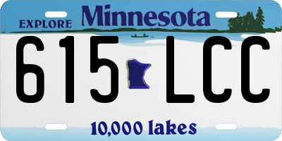 MN license plate 615LCC