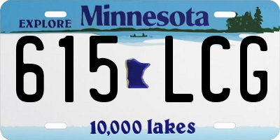 MN license plate 615LCG