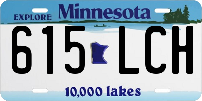 MN license plate 615LCH