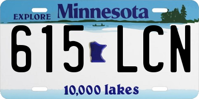 MN license plate 615LCN