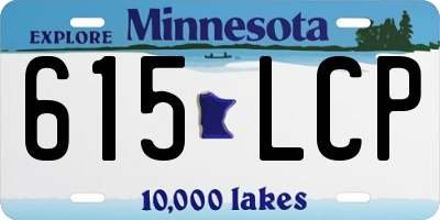 MN license plate 615LCP