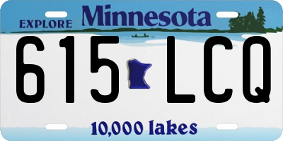 MN license plate 615LCQ