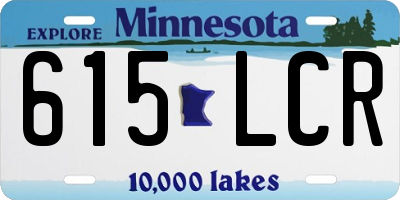 MN license plate 615LCR