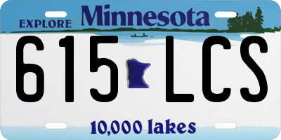 MN license plate 615LCS