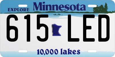 MN license plate 615LED