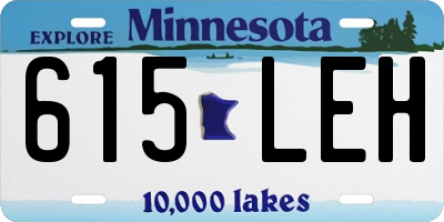 MN license plate 615LEH