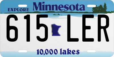MN license plate 615LER