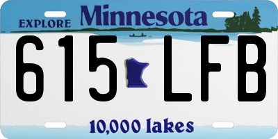 MN license plate 615LFB