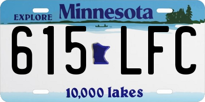 MN license plate 615LFC