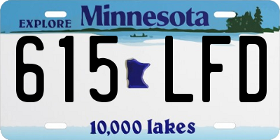 MN license plate 615LFD