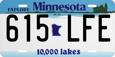 MN license plate 615LFE