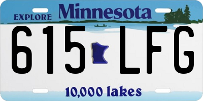 MN license plate 615LFG