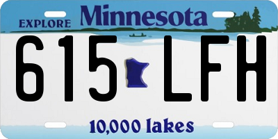 MN license plate 615LFH