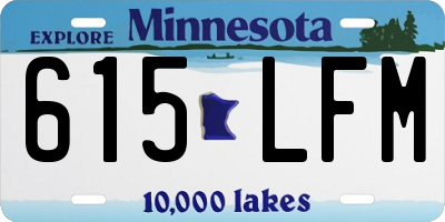 MN license plate 615LFM