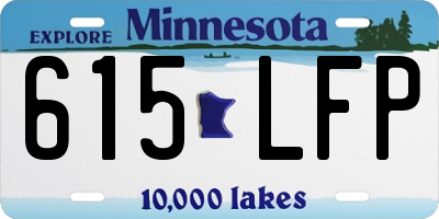 MN license plate 615LFP