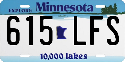 MN license plate 615LFS