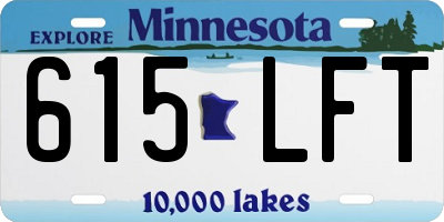 MN license plate 615LFT