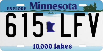 MN license plate 615LFV