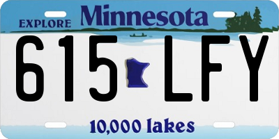 MN license plate 615LFY