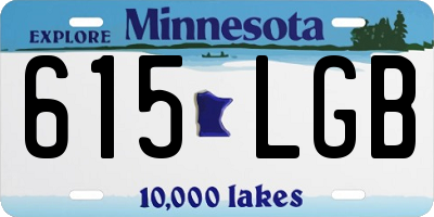 MN license plate 615LGB