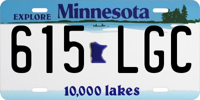 MN license plate 615LGC