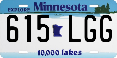 MN license plate 615LGG