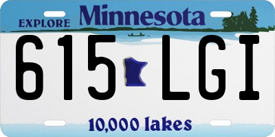 MN license plate 615LGI